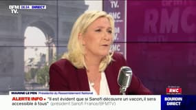 "Il faut prolonger le chômage partiel" clame Marine Le Pen