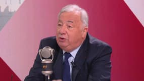 Le président Les Républicains (LR) du Sénat, Gérard Larcher, le mercredi 30 avril 2025 dans le "Face-à-face" de BFMTV-RMC.