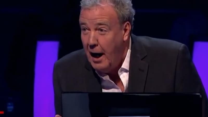Jeremy Clarkson animateur de Qui veut gagner des millions sur la chaîne britannique ITV.