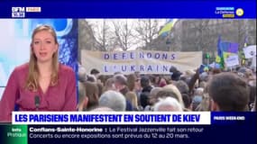 Ukraine: 16.000 personnes ont manifesté samedi à Paris en soutien de la population ukrainienne