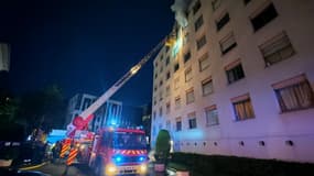 Les pompiers lors de leur intervention au 57 avenue Henri Matisse, à Nice, le 25 octobre 2024.