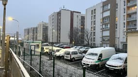 Il neige le 19 janvier 2023 à Bourg-la-Reine, dans les Hauts-de-Seine. 