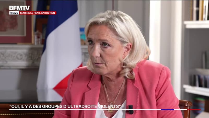 Marine Le Pen considère qu'il ne faut pas dissoudre de groupuscules qui "n'appellent pas à la violence"
