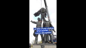 À Kiev, une statue représentant l’amitié entre l’Ukraine et la Russie décapitée