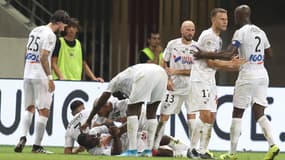 Les joueurs d'Amiens samedi à Nice
