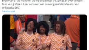 Trois supporteurs néerlandais grimés en blackface