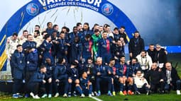 Le PSG lors du sacre du trophée des Champions le 3 janvier 2024