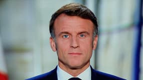 Emmanuel Macron lors de ses vœux aux Français le 31 décembre 2024 