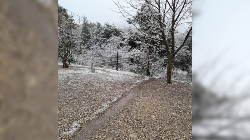 Des flocons sont tombés mardi 4 avril 2023 dans le sud-est de la France.