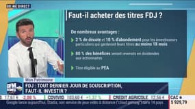 Mon patrimoine: Tout dernier jour de souscription aux actions FDJ, faut-il investir ? par Guillaume Sommerer - 19/11