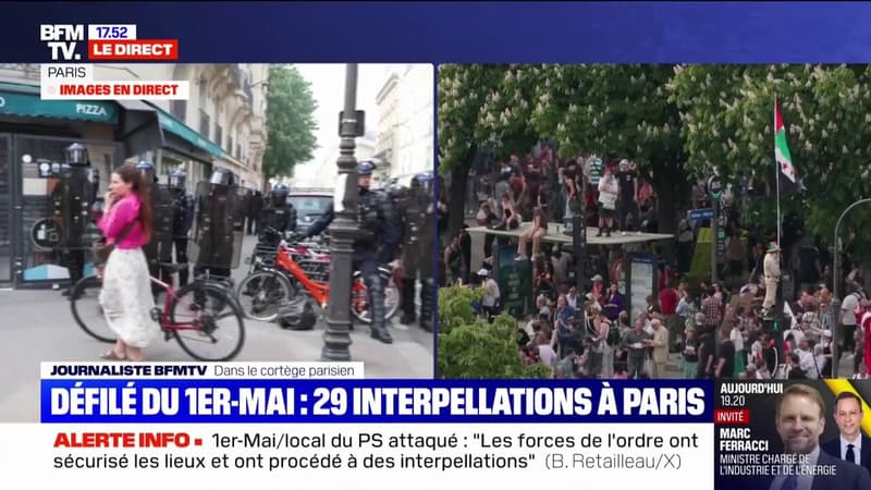 Manifestation du 1er-mai: 29 personnes interpellées à 17h30 heures à Paris thumbnail