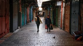 Les rues désertes de Jérusalem, le 28 décembre 2020