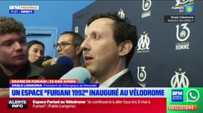 Pablo Longoria s'exprime à l'inauguration du lieu de mémoire du drame de Furiani au Vélodrome