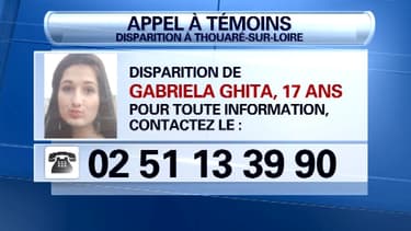 L'appel à témoins lancé par la gendarmerie nationale pour retrouver Gabriela.