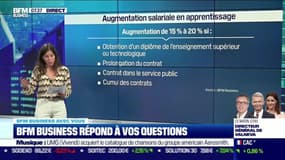 BFM Business avec vous : Mon salaire pourra-t-il être majoré en cours de contrat d'apprentissage ? - 24/08