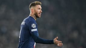 Sergio Ramos lors de PSG-Bayern, le 14 février 2023