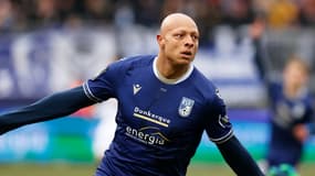 Kay Tejan lors du match Dunkerque-Paris FC (1-0, L2), le 15 février 2025