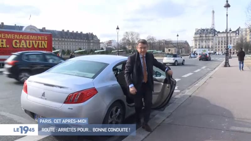 Le délégué interministériel à la Sécurité routière, Emmanuel Barbe, pris en flagrant délit d'arrêt sur une piste cyclable.