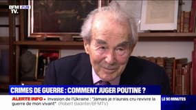 Poutine est-il un criminel de guerre? Pour Robert Badinter, "c'est une certitude"