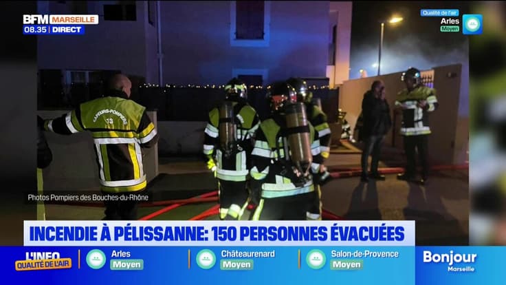 Incendie à Pélissanne : 150 personnes évacuées