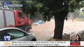 Grèce: après les feux, de violentes averses provoquent des inondations à Athènes
