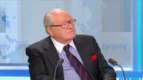 Le président d'honneur du Front national, Jean-Marie Le Pen sur le plateau de BFMTV.