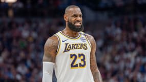 LeBron James lors de la défaite des Los Angeles Lakers à Minnesota (116-113, play-offs), le 27 avril 2025
