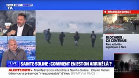 David Cormand, député EELV, présent à Sainte-Soline: "Nous désapprouvons sans réserve l'usage de la violence de la part des manifestants"