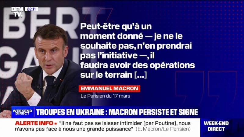 Guerre en Ukraine: Emmanuel Macron évoque à nouveau l'hypothèse d'