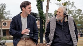 Nicholas Hoult et Clint Eastwood sur le tournage du film "Juré n°2"