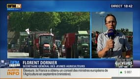 Crise agricole (3/4): "On va maintenir cette pression tant que la valeur ajoutée ne reviendra pas aux agriculteurs", a affirmé Florent Dornier