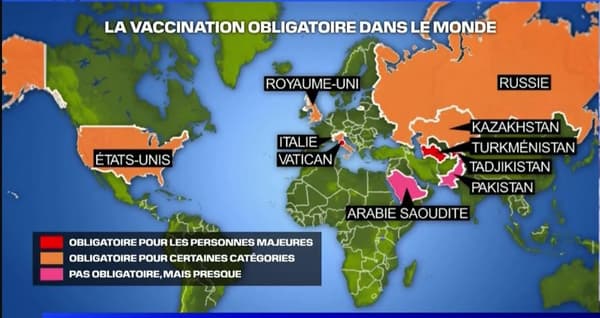 Covid-19: ces pays qui ont choisi d'imposer la vaccination
