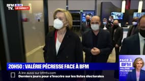 Valérie Pécresse arrive dans les locaux de BFMTV