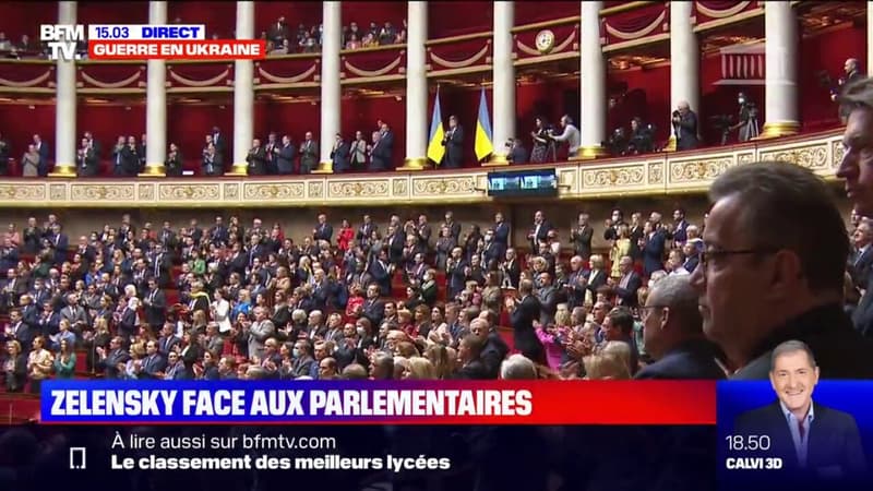 Le peuple ukrainien et Volodymyr Zelensky ovationnés par le Sénat et l'Assemblée nationale