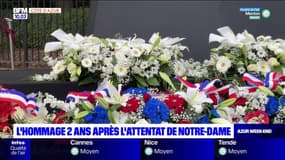 Nice: hommage aux victimes de l'attentat de la basilique Notre-Dame