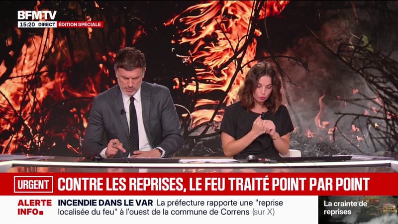 Incendie dans le Var: une "reprise localisée du feu" en cours à Correns