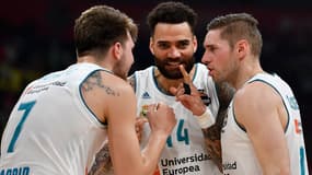 Le Real Madrid vainqueur de l'Euroleague 2018, avec le Français Fabien Causeur