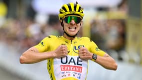 Tadej Pogacar vainqueur de la 14e étape du Tour de France, le 13 juillet 2024.