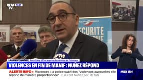Violences lors de la manifestation du 9 janvier: selon Laurent Nuñez, les forces de l'ordre "répondent de manière proportionnée (...) dans la très grande majorité des cas"