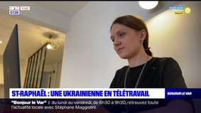 Saint-Raphaël: une Ukrainienne en télétravail