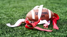 Un ballon de flag football, illustration