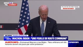 "Nous avons à cœur, avec le président Biden, d'avancer sur une feuille de route commune", assure Emmanuel Macron 