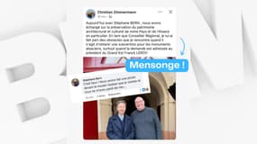 Stéphane Bern et Christian Zimmermann ont pris une photo ensemble à Neuf-Brisach. 