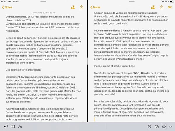 Interface de l'iPad Pro 2019 Interface de l'iPad Pro 2019