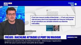 Port du masque en extérieur: à Fréjus, le maire David Rachline, a posé un recours contre l'arrêté préfectoral en vigueur