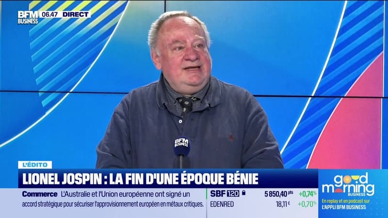 L'Edito de Jean-Marc Daniel : Lionel Jospin, la fin d'une époque bénie - 24/03
