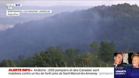 Incendie en Ardèche: 200 pompiers et des Canadair mobilisés contre un feu de forêt près de Saint-Marcel-lès-Annonay