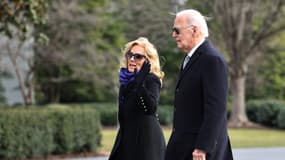 Jill et Joe Biden à la Maison Blanche le 2 janvier 2025