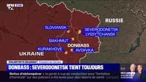 Guerre en Ukraine: face aux offensives russes, le Donbass "tient bon" selon Zelensky