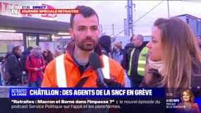 Retraites: des cheminots empêchent la sortie des trains au Technicentre de Châtillon
